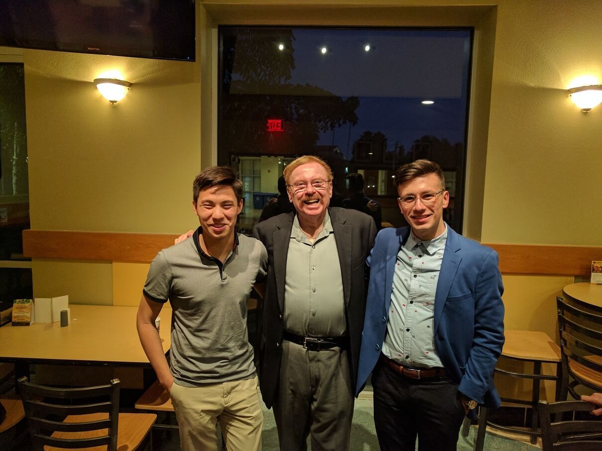 Group photo of author, Dr. Golden, and friend Roman